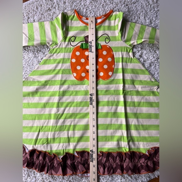 Kids 8 Ricrac & Ruffles Embroidered “K” Fall Set NEW - Picture 10 of 14